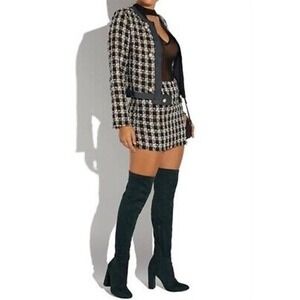 NWOT Shoedazzle 7 Rhona Thigh High Boot Black 126299